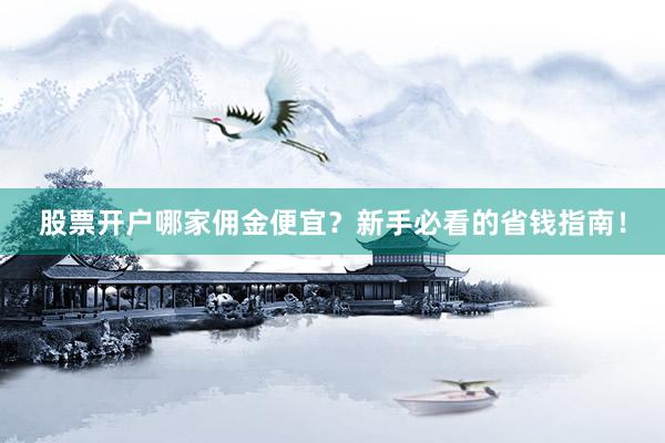股票开户哪家佣金便宜？新手必看的省钱指南！