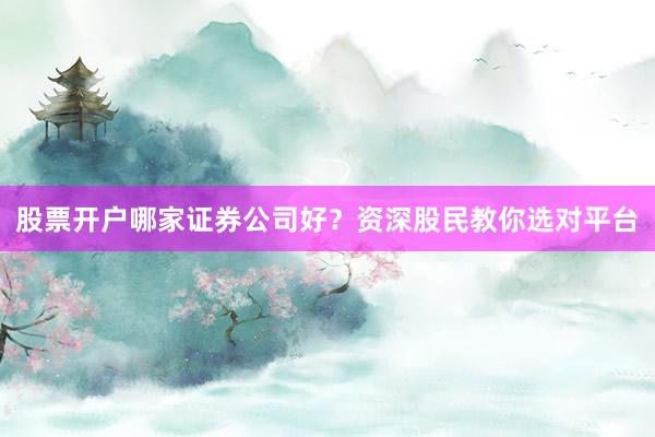 股票开户哪家证券公司好？资深股民教你选对平台