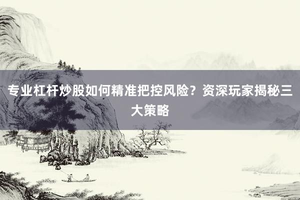 专业杠杆炒股如何精准把控风险？资深玩家揭秘三大策略