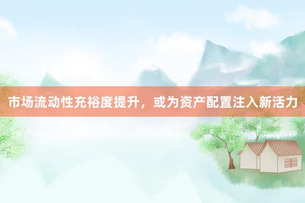 市场流动性充裕度提升,或为资产配置注入新活力
