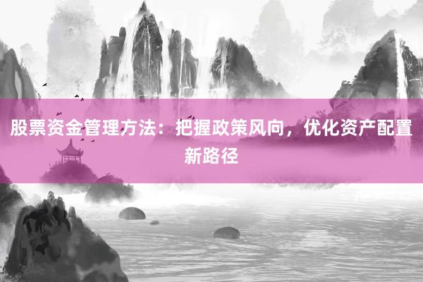 股票资金管理方法：把握政策风向，优化资产配置新路径